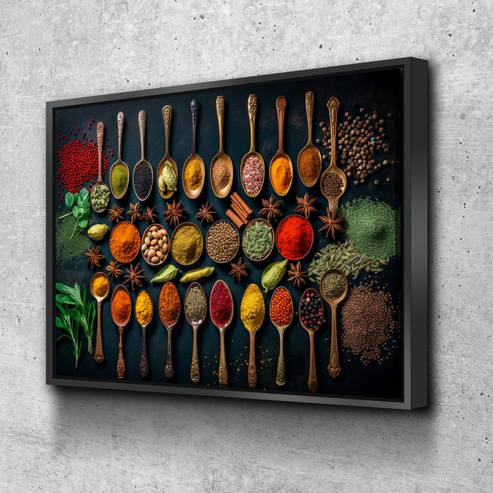 Kitchen Wall Art | Kitchen Canvas Wall Art | Kitchen Prints | Kitchen Artwork | Herbs and Spices v2