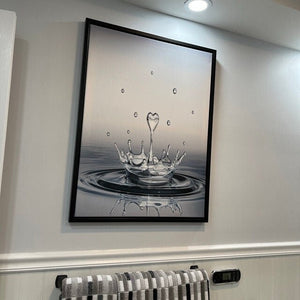 Heart Drop Splash Bathroom Wall Art | Bathroom Wall Decor | Bathroom Canvas Art Prints | Canvas Wall Art