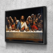 Load image into Gallery viewer, African American Wall Art | African Canvas Art | Canvas Wall Art | Black Jesus Last Supper v8