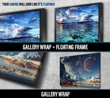 Load image into Gallery viewer, Starry Night Poster | Starry Night Canvas |  Stars Mountains and Flowers Landscape Art Print | Living Room Bedroom Canvas Wall Art