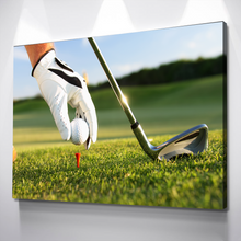 Load image into Gallery viewer, Golf Tee Shot | Golf Canvas Wall Art | Father&#39;s Day Gift | Canvas Wall Art Print