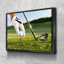 Load image into Gallery viewer, Golf Tee Shot | Golf Canvas Wall Art | Father&#39;s Day Gift | Canvas Wall Art Print
