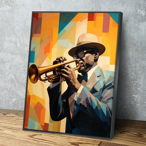 Jazz Wall Art | Black Art | African American Art | Music Canvas Wall Art | Living Room Bedroom Wall Art v2