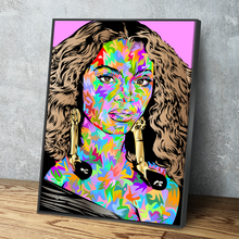 Load image into Gallery viewer, TECHNODROME1 Pop Art Canvas Prints | African American Wall Art | African Canvas Art |  Queen Bey-Bee  | Canvas Wall Art