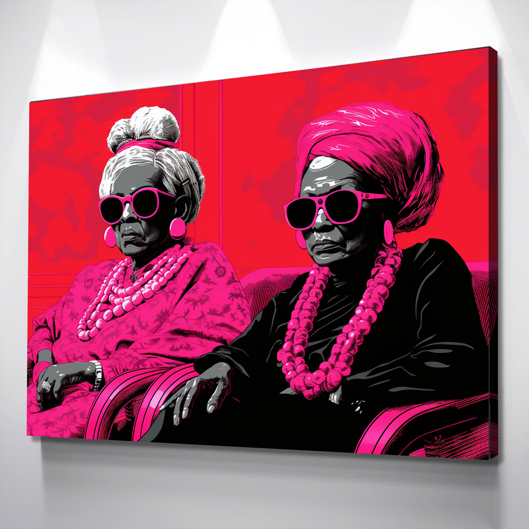 African American Wall Art | African Canvas Art | Canvas Wall Art | Your Cool Grannies Black History Month Canvas Art v5
