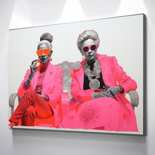 Load image into Gallery viewer, African American Wall Art | African Canvas Art | Canvas Wall Art | Your Cool Grannies Black History Month Canvas Art v7