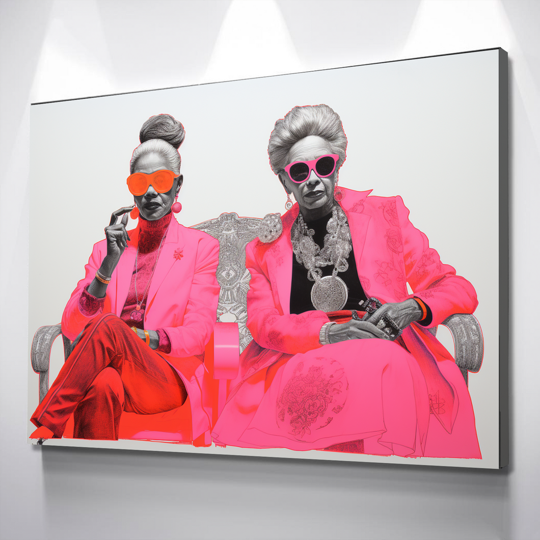 African American Wall Art | African Canvas Art | Canvas Wall Art | Your Cool Grannies Black History Month Canvas Art v7