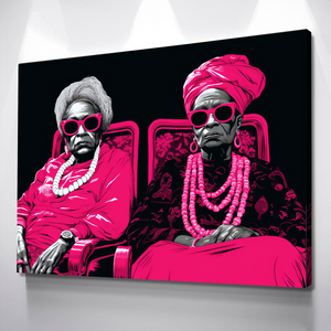 African American Wall Art | African Canvas Art | Canvas Wall Art | Your Cool Grannies Black History Month Canvas Art v8