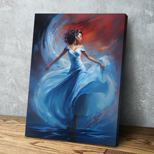 Load image into Gallery viewer, African American Wall Art | African Canvas Art | Canvas Wall Art | Beautiful Black Girl Dancing Portrait Canvas Art