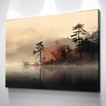Load image into Gallery viewer, Living Room Wall Art| Landscape wall Art Canvas Prints | Forest Wall Art | Forest Scenery Canvas Wall Art | Black and Red Forest Trees