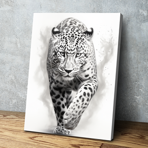 Black and White Leopard Wall Art | Leopard Canvas | Leopard Canvas Wall Art Set