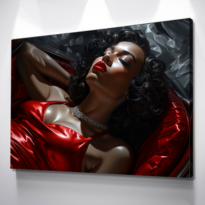 After the After Party Red | African American Wall Art | African Canvas Art | Canvas Wall Art | Black History Month Canvas Art