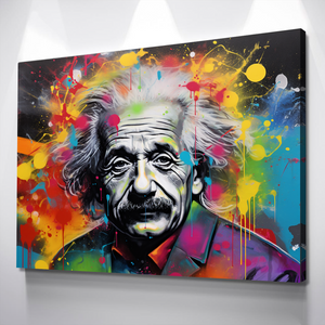 Einstein Prints | Einstein Canvas Art | Einstein Prints for Sale | Graffiti Canvas Art | Abstract Einstein Reproduction