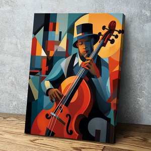 Jazz Wall Art | Black Art | African American Art | Music Canvas Wall Art | Living Room Bedroom Wall Art v6