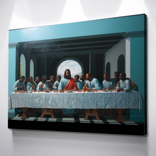 Load image into Gallery viewer, African American Wall Art | African Canvas Art | Canvas Wall Art | Black Jesus Last Supper v2