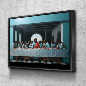 African American Wall Art | African Canvas Art | Canvas Wall Art | Black Jesus Last Supper v2