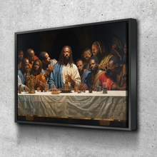 Load image into Gallery viewer, African American Wall Art | African Canvas Art | Canvas Wall Art | Black Jesus Last Supper v3