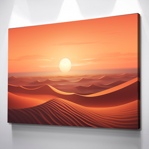 Sand Dunes Sun Rise | Living Room Wall Art | Living Room Wall Decor | Bedroom Wall Art | Bathroom Wall Decor | Canvas Wall Art