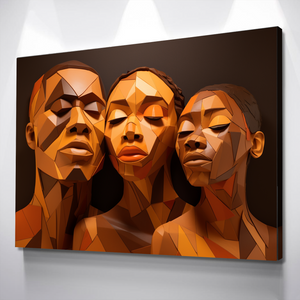 African American Wall Art | African Canvas Art | Canvas Wall Art | Black History Month Faces Canvas Art v9