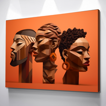 Load image into Gallery viewer, African American Wall Art | African Canvas Art | Canvas Wall Art | Black History Month Faces Canvas Art v11
