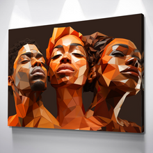 Load image into Gallery viewer, African American Wall Art | African Canvas Art | Canvas Wall Art | Black History Month Faces Canvas Art v7