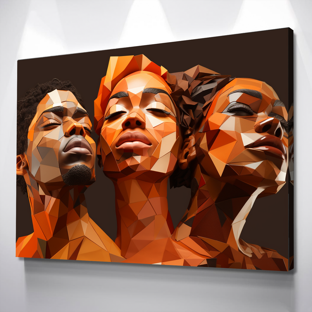 African American Wall Art | African Canvas Art | Canvas Wall Art | Black History Month Faces Canvas Art v7
