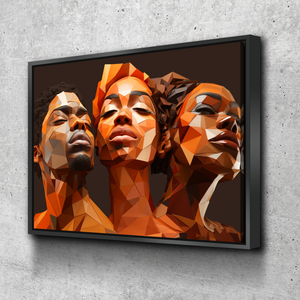 African American Wall Art | African Canvas Art | Canvas Wall Art | Black History Month Faces Canvas Art v7