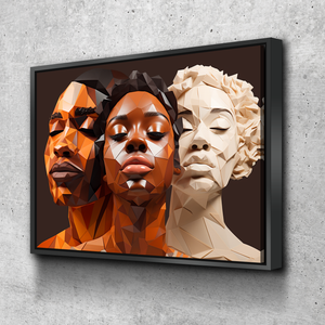 African American Wall Art | African Canvas Art | Canvas Wall Art | Black History Month Faces Canvas Art v12