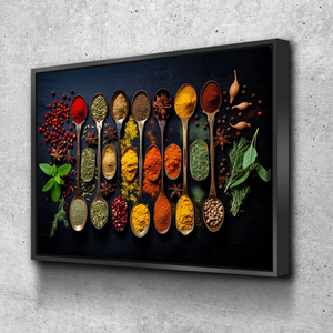 Kitchen Wall Art | Kitchen Canvas Wall Art | Kitchen Prints | Kitchen Artwork | Herbs and Spices v3