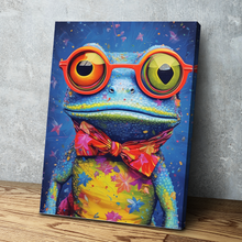 Load image into Gallery viewer, Frog Abstract Canvas Wall Art Print Poster | Living Room Bedroom Bathroom Wall Decor v2