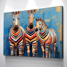 Load image into Gallery viewer, Zebra Abstract Colorful Canvas Wall Art Framed Print | Living Room Kids Room Bedroom Wall Decor