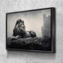 Load image into Gallery viewer, Lion Wall Art | Lion Canvas | Living Room Bedroom Canvas Wall Art Set | Black and White Large Lion v2