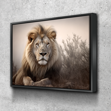 Load image into Gallery viewer, Lion Wall Art | Lion Canvas | Living Room Bedroom Canvas Wall Art Set | Lion with Long Mane Sitting on a Hillside