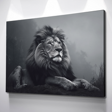 Load image into Gallery viewer, Lion Wall Art | Lion Canvas | Living Room Bedroom Canvas Wall Art Set | Lion with Long Mane Sitting on a Hillside v2