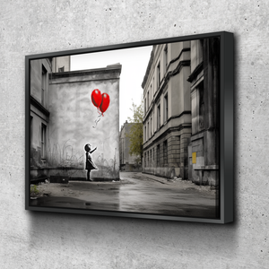 Banksy Prints | Banksy Canvas Art | Banksy Prints for Sale | BANKSY Balloon Girl There Is Always Hope Reproduction v2 | Canvas Wall Art