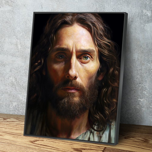 Jesus Christ Canvas Wall Art | Jesus Christ Picture Dark Background | Christian Canvas Wall Art