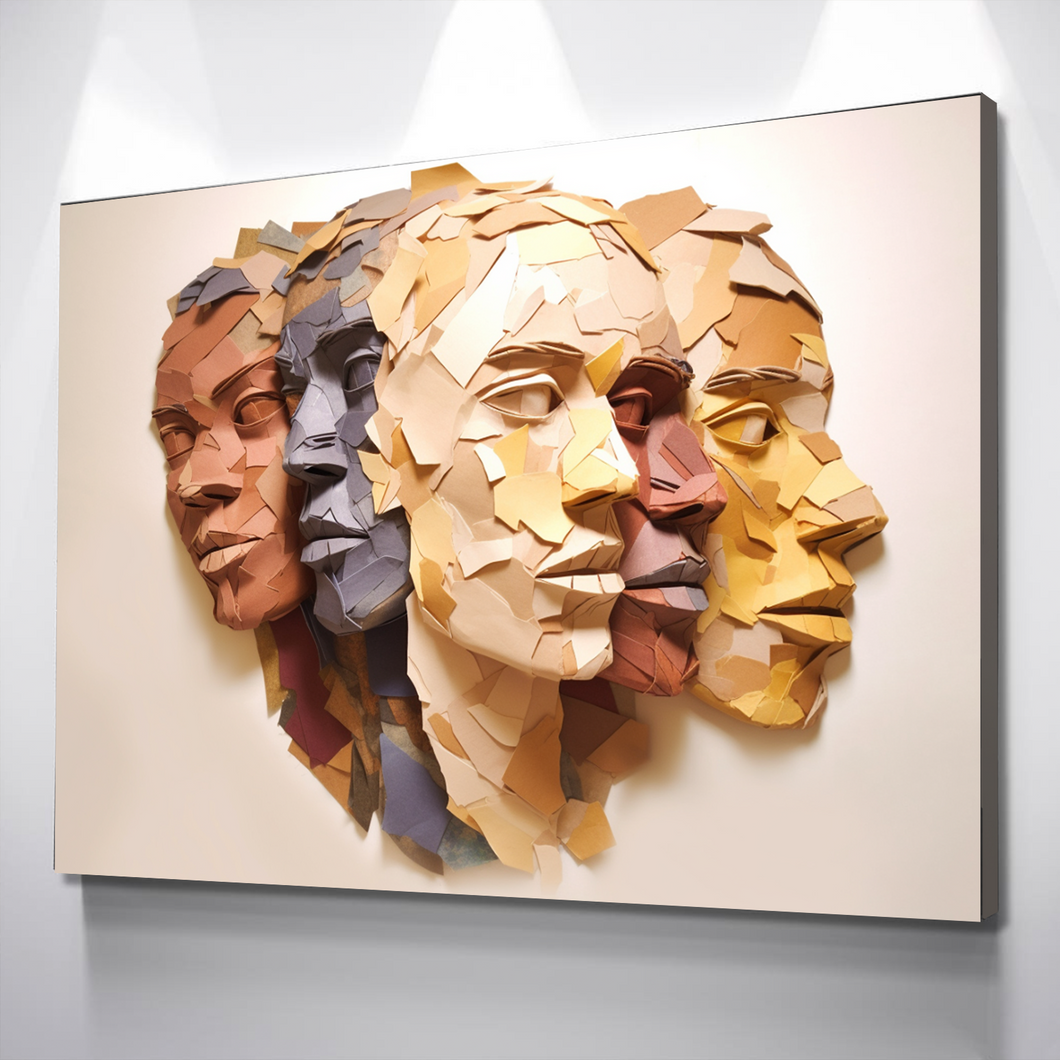African American Wall Art | African Canvas Art | Canvas Wall Art | Black History Month Faces Canvas Art v5