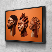Load image into Gallery viewer, African American Wall Art | African Canvas Art | Canvas Wall Art | Black History Month Faces Family Canvas Art