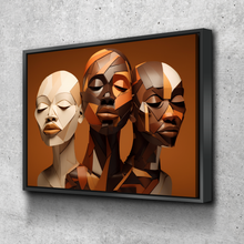 Load image into Gallery viewer, African American Wall Art | African Canvas Art | Canvas Wall Art | Black History Month Women Faces Canvas Art v4