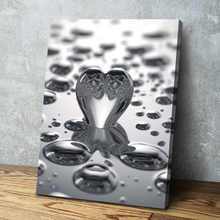 Load image into Gallery viewer, Heart Drop Splash Bathroom Wall Art | Bathroom Wall Decor | Bathroom Canvas Art Prints | Canvas Wall Art v5