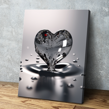 Load image into Gallery viewer, Heart Drop Splash Bathroom Wall Art | Bathroom Wall Decor | Bathroom Canvas Art Prints | Canvas Wall Art v2