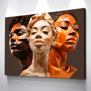 African American Wall Art | African Canvas Art | Canvas Wall Art | Black History Month Faces Canvas Art v6