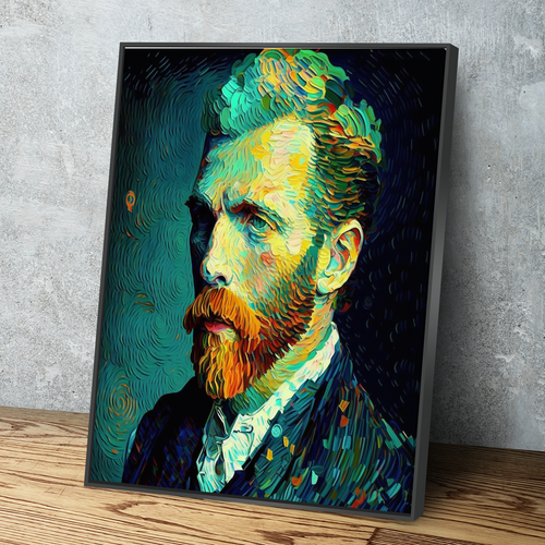 Van Gogh Abstract Self Portrait Print | Van Gogh Prints | Canvas Wall Art