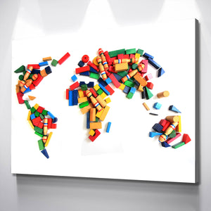 Kids Wall Decor | Kids Wall Art | Map of the World for Kids
