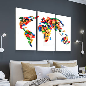 Kids Wall Decor | Kids Wall Art | Map of the World for Kids