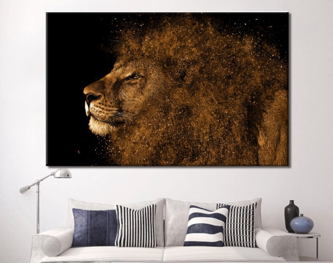 African Lion Wall Art | Canvas Print | Wall Decor