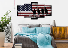 Load image into Gallery viewer, For Honor, For Courage, For Country American Flag on Wall art bedroom Canvas
