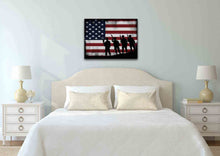 Load image into Gallery viewer, American Flag and 4 US Army Marines Wall Art Canvas Painting Decor bedroom