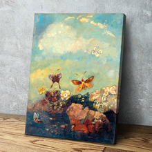 Load image into Gallery viewer, Butterflies by Odilon Redon Art Print Portrait Vintage Poster Canvas Wall Art Décor Gift
