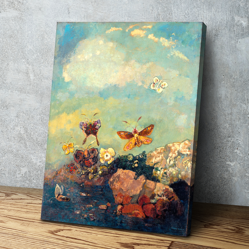 Butterflies by Odilon Redon Art Print Portrait Vintage Poster Canvas Wall Art Décor Gift
